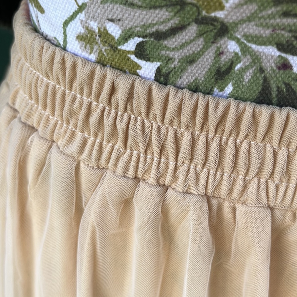 Ruffle Mesh Tiered Skirt in Champagne - Picture 15 of 17